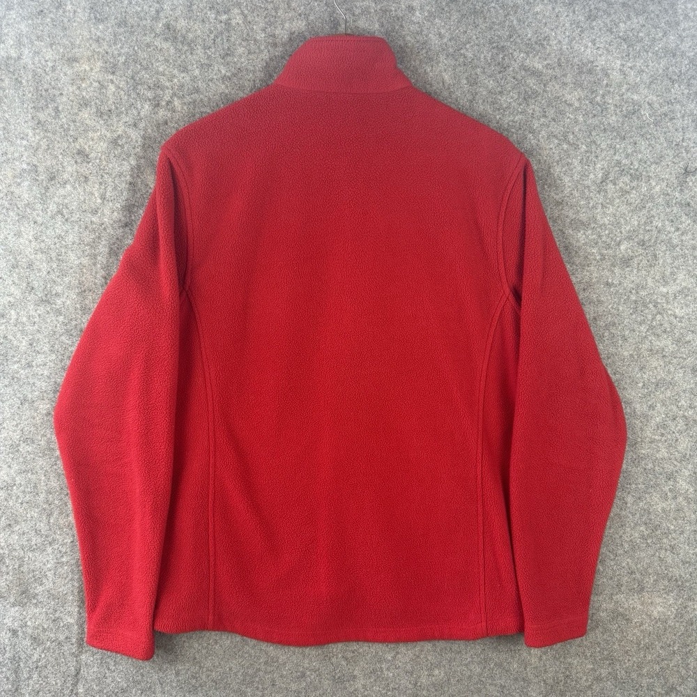 Buc-ees Fleece Lined Jacket Adult Medium Red Employee Workwear Full Zip - Picture 2 of 9